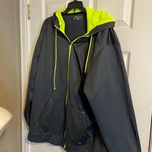 Xersion XXL zip front hooded jacket